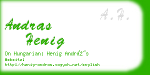 andras henig business card